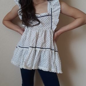 Vintage Ruffled Boho Tank - 4/5T